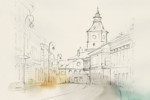 City Sketches II Classical Print