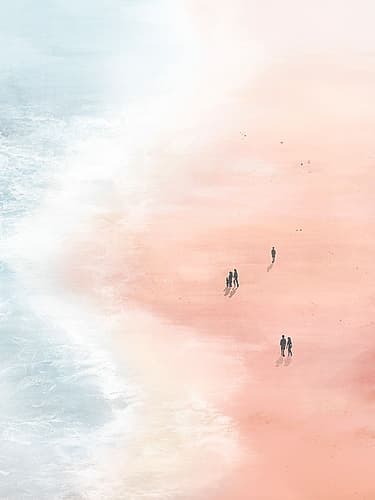 Pink Sand Beaches I Coastal Print