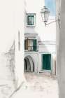Streets of Mykonos II Art Print