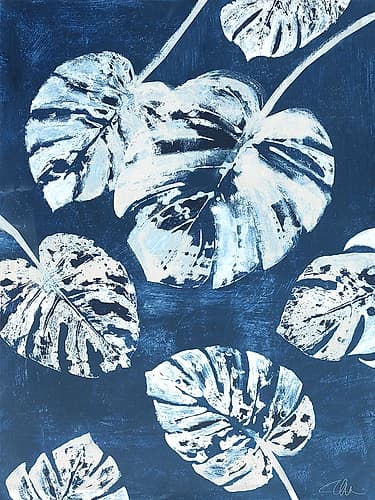 Blue Indigo Palms II Art Print