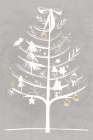 White Ornament Tree II Art Print by PI Studio
