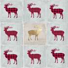 Tiled Deer Art Print by PI Studio