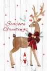 Seasons Greetings Deer Art Print by PI Studio