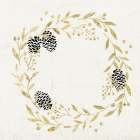 Golden Wreath Art Print by PI Studio