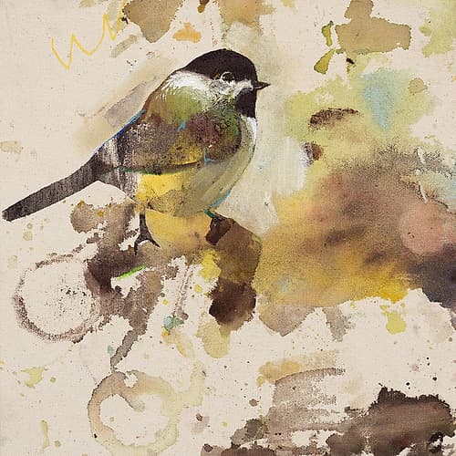 Yellow Wooland Bird Art Print