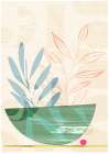 Shibori Bowl Green Art Print
