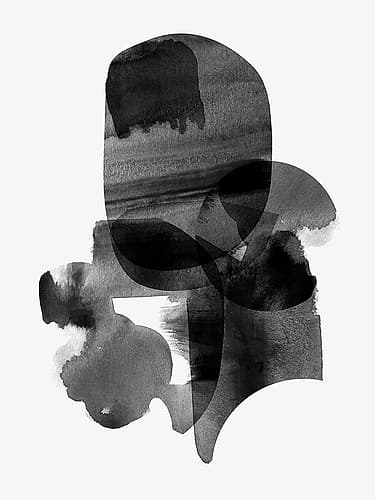Shimmering Black I Art Print