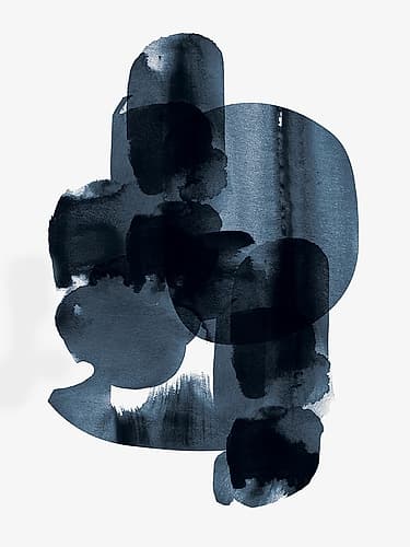 Shimmering Black II Art abstrait reproduction