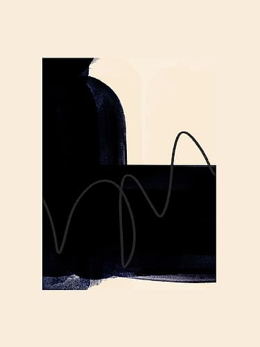 Blobs of Black III Art Print by Aoibhne Hogan