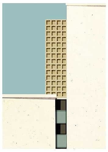 Yellow Tower Art Print