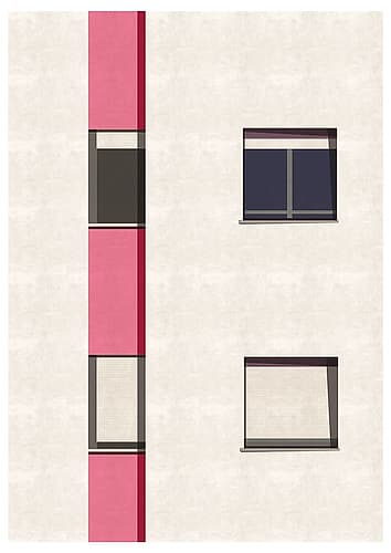 Pink Tower II Cityscapes Print