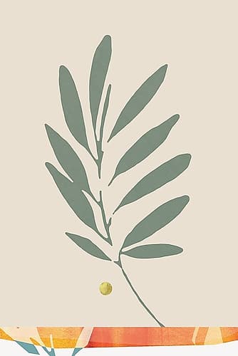 Leaf and Sun on Canvas II Art Print