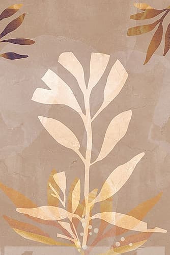 Earthy Silhouettes in Harmony I Moderne reproduction