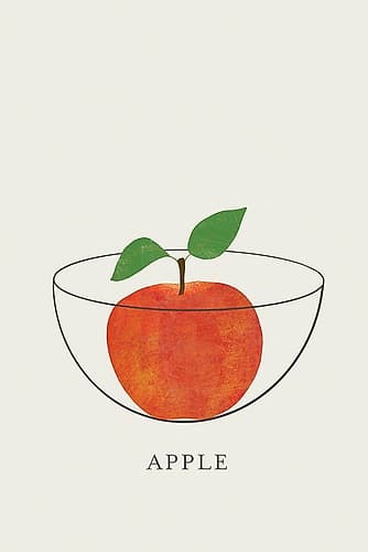 Apple in a Clear Bowl Art Print