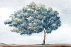 Blue Golden Tree Art Print