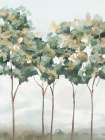 Green and Gold Trees I Landscape Print