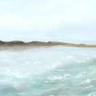 Coastal Serenity Under Soft Skies Art Print