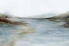 Misty River Through Quiet Hills Art Print