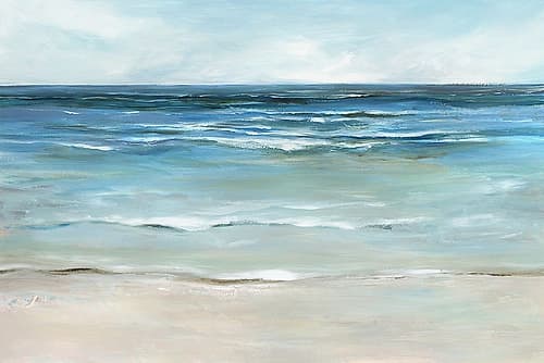 Gentle Waves on Sandy Shore Art Print