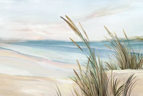Coastal Serenity with Dune Grasses Art Print by Ian C