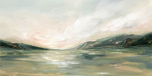 Tranquil Morning Horizon - 40X20 Art Print by Ian C