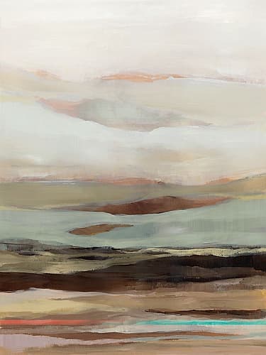Serene Layers of Earth Tones Art Print by Ian C