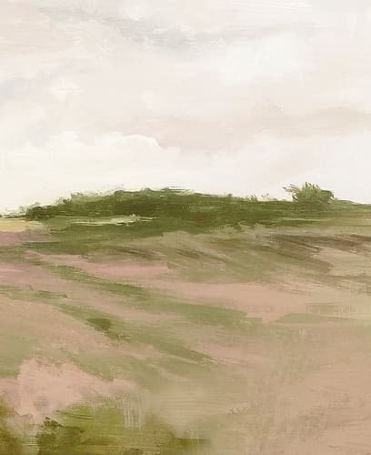 Rolling Hills Under Soft Skies I Art Print by Ian C