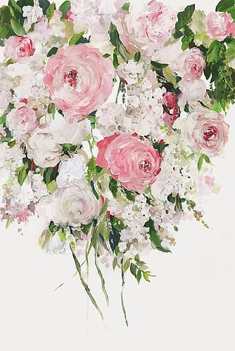 Cascading Pink Art Print