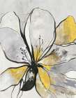 Outlined Floral II Yellow Version Art Print