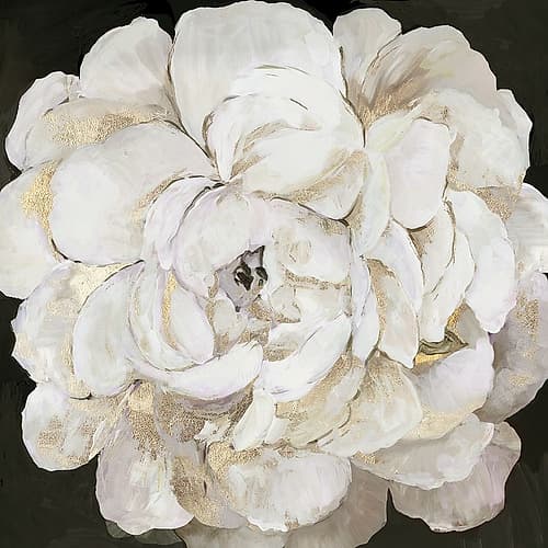 White Peonia Art Print