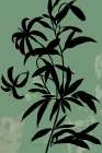 Green Silhouette I Art Print