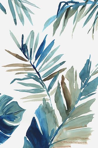 Blue Tropical Heat I Art Print