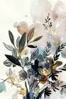 Gold Embroidery I Art Print