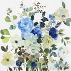 Accent Floral Blue Art Print