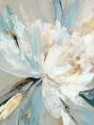 Golden Blue Floral I Art Print