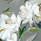White Peonie Florals I Art Print