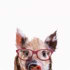 Peekaboo Pig Art Print