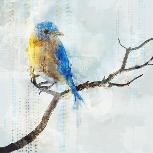 Little Blue Bird I Art Print