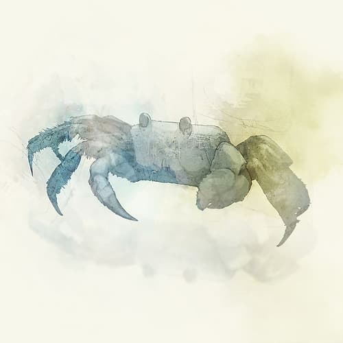 Indigo Crab II Art Print