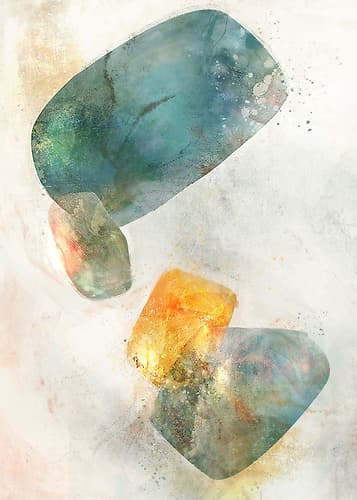 Blue Ink Rose II Art Print