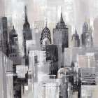 Pink Manhattan Impressions I Art Print