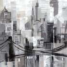 Pink Manhattan Impressions II Modern Print
