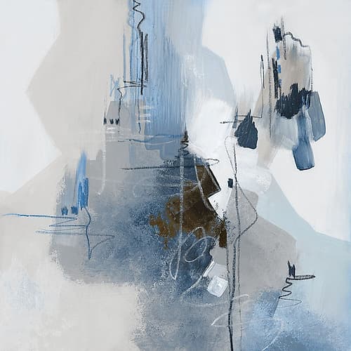 Whispers of Blue Abstraction Art Print