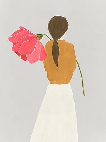 Flower Woman I Art Print