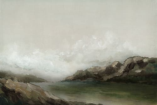 Misty Mountain Serenity Art Print