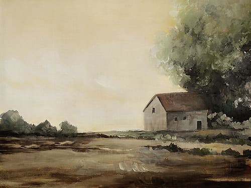 Quiet House in Vast Landscape Art Print