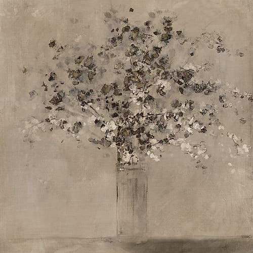 Vase with Subtle Blossoms Art Print by Lily K