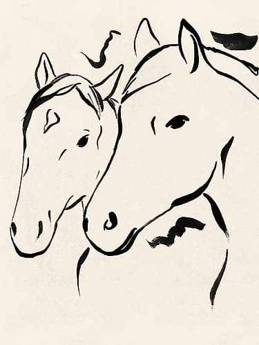 Horse in Elegant Simplicity I Art Print by Lily K