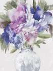 Pastel Blossoms in Glass Vase Art Print by PI Studio