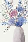 Vibrant Blooms in Subtle Vase Art Print by PI Studio